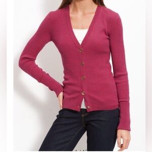 Tory Burch Deep Pink Cardigan Sweater